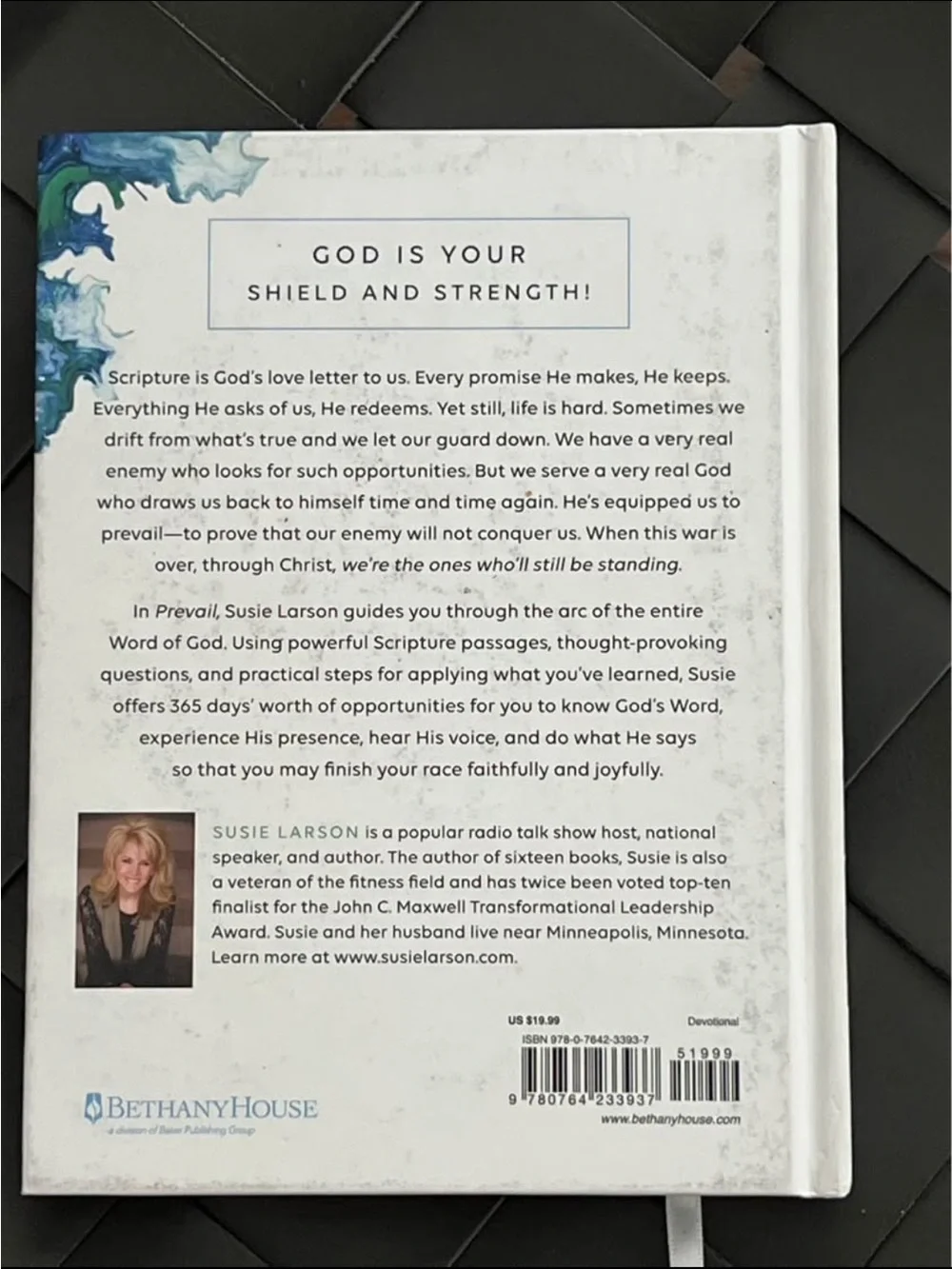 Prevail Daily Devotional Hardcover Journal by - Blue & Teal